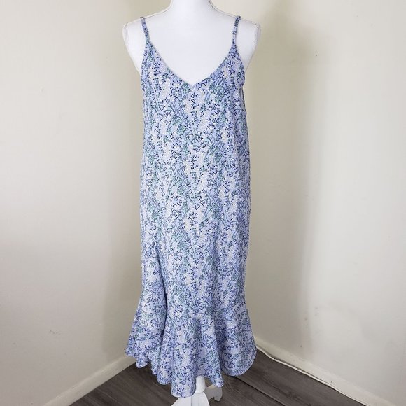 July Morning Dresses & Skirts - July Morning Floral Ruffle Midi Dress Violet Size Small